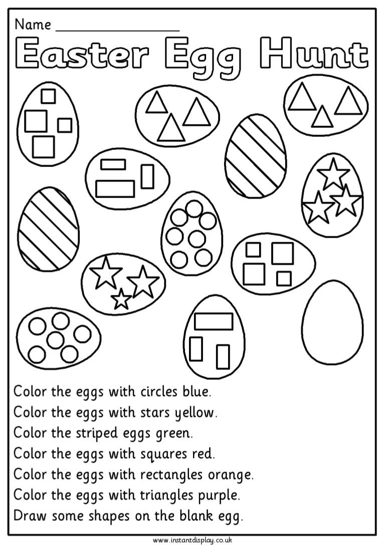 Easter Crafts For First Graders
 Easter mathematics worksheets for 1st grade