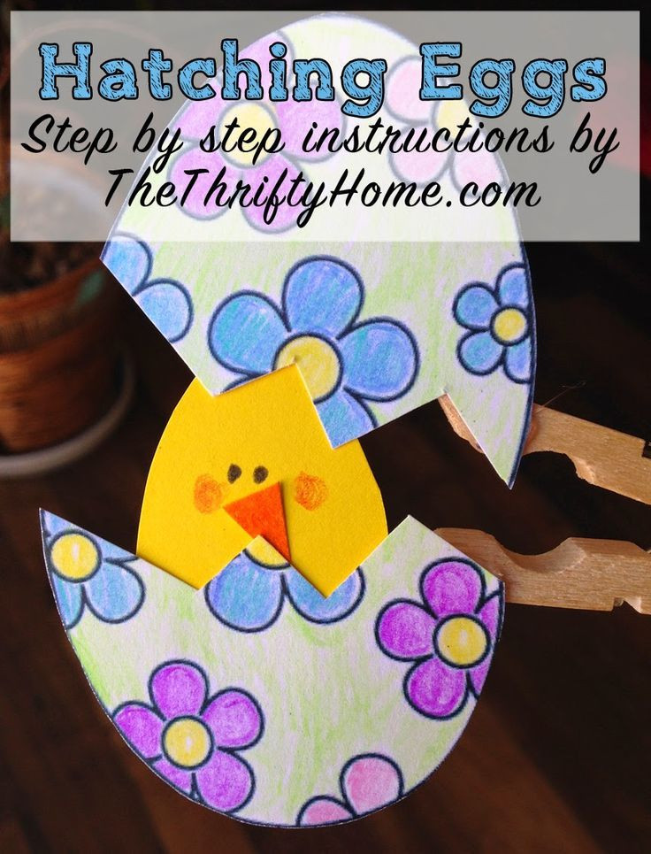 Easter Crafts For First Graders
 Free hatching Easter egg clothespin craft tutorial Easy