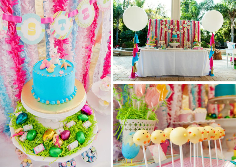Easter Egg Birthday Party Ideas
 Kara s Party Ideas Pastel Easter themed spring party via