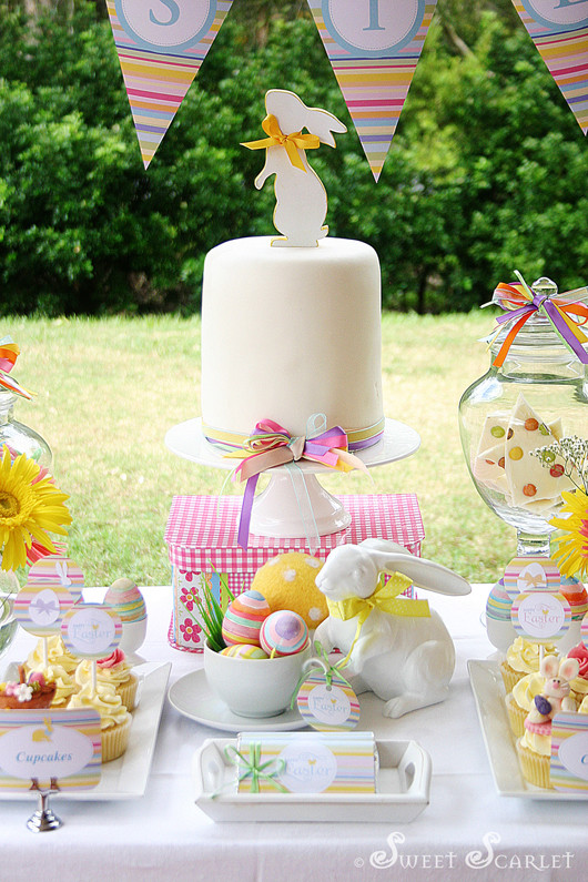 Easter Party Decor Ideas
 Kara s Party Ideas Easter Dessert Table Decorations