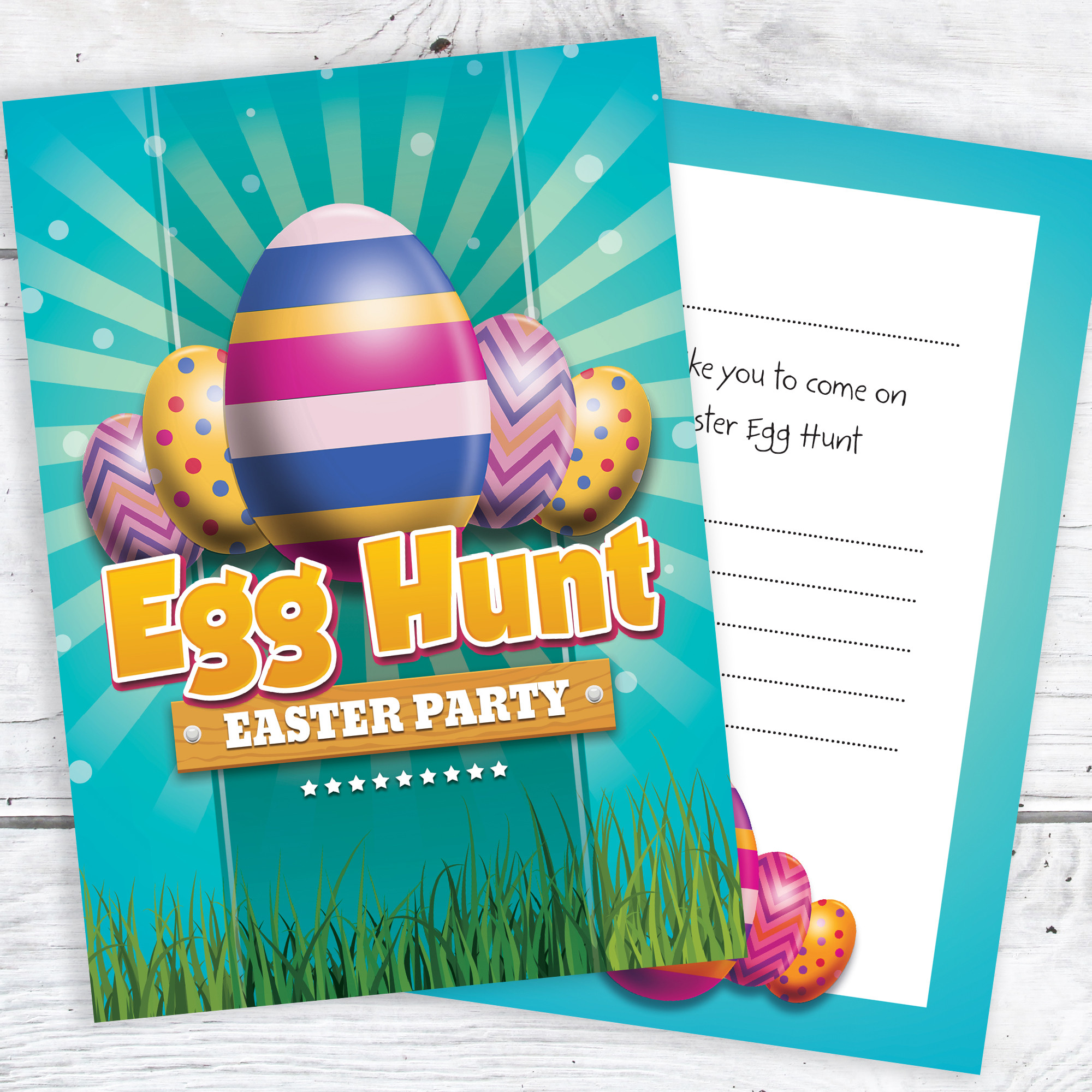 Easter Party Invitations
 Easter Egg Hunt Party Invitations Ready to Write with