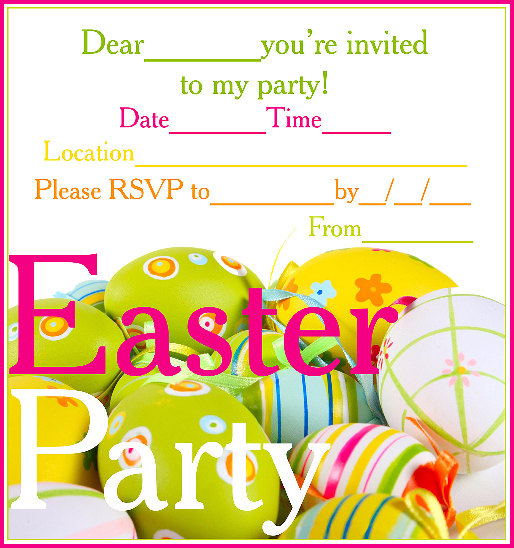 Easter Party Invitations
 EASTER COLOURING FREE PRINTABLE EASTER PARTY INVITATIONS
