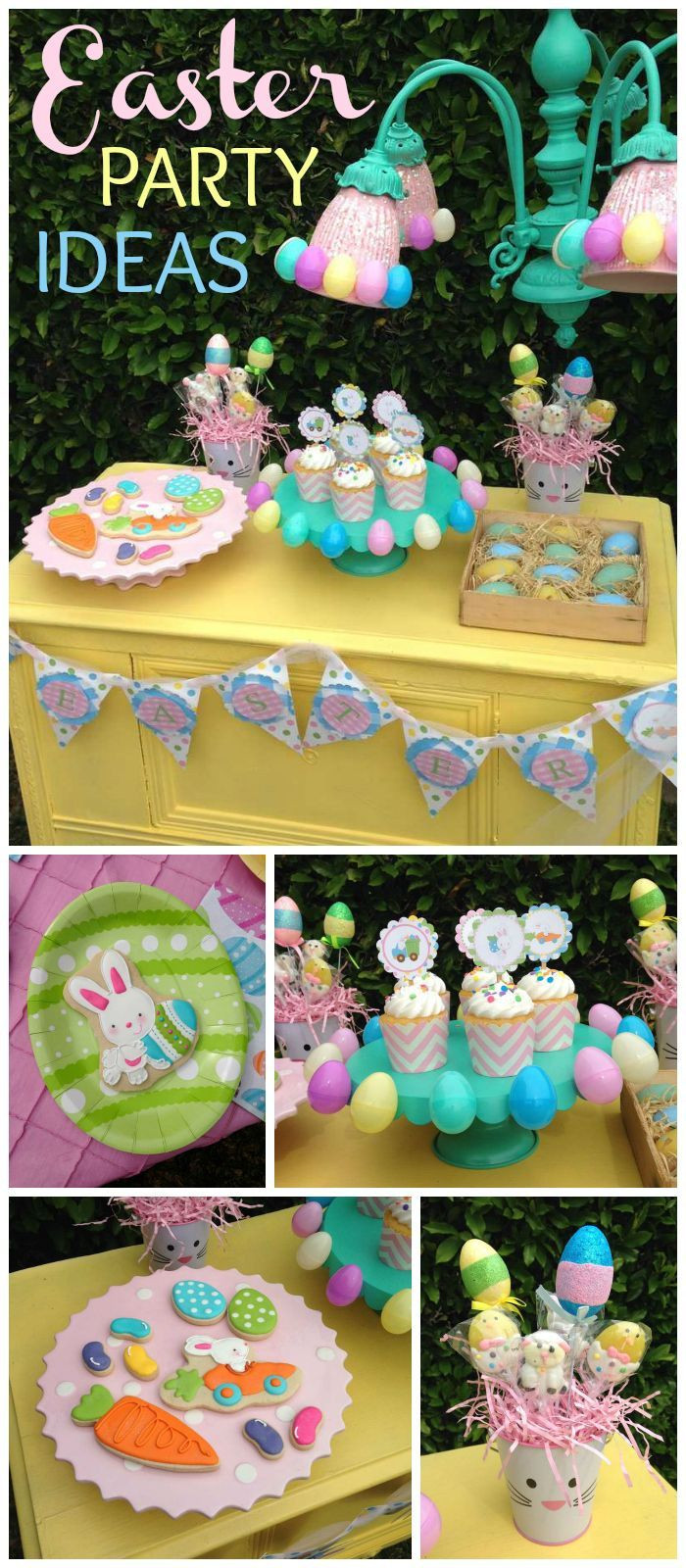 Easter Party Planning Ideas
 So much cuteness at this Easter party Fantastic cookies
