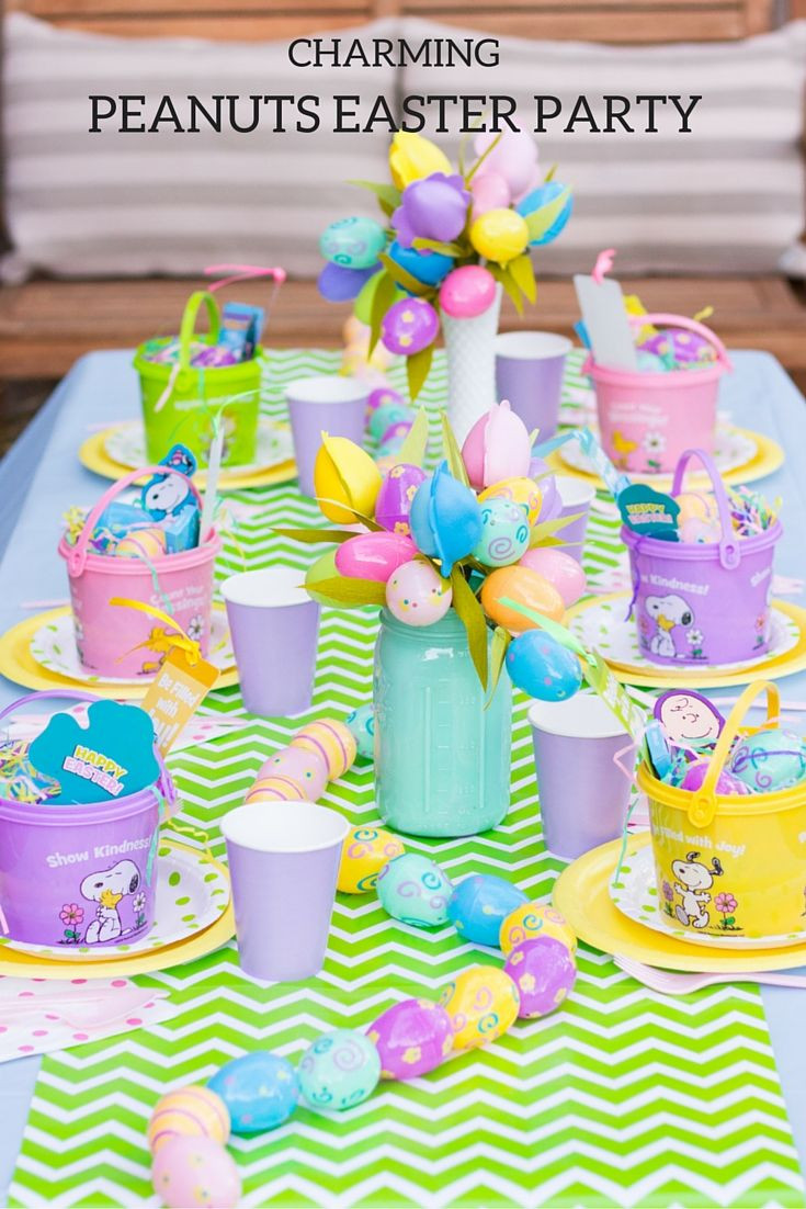 Easter Theme Party Ideas
 Peanuts Themed Easter Party Idea