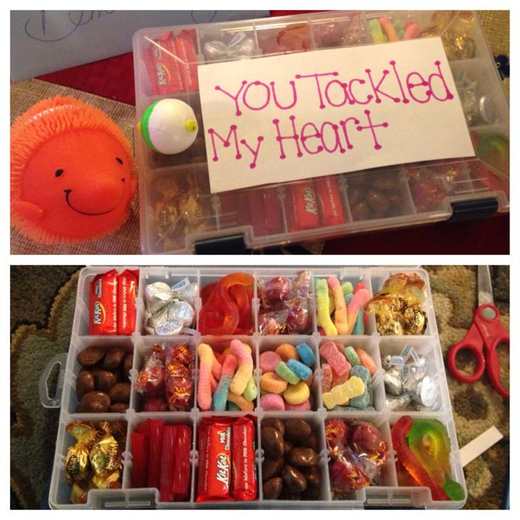 Fishing Gift Ideas For Boyfriend
 A tackle box with candy