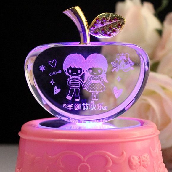Free Gift Ideas For Girlfriend
 Crystal Apple Decoration Christmas Eve wedding t to