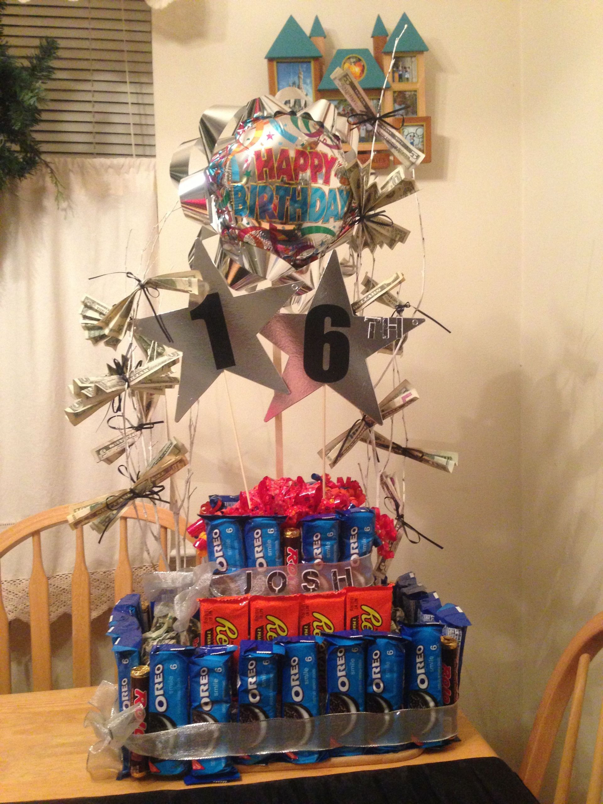 Gift Ideas For 16 Year Old Boys
 16 year old boy candy cake and money tree