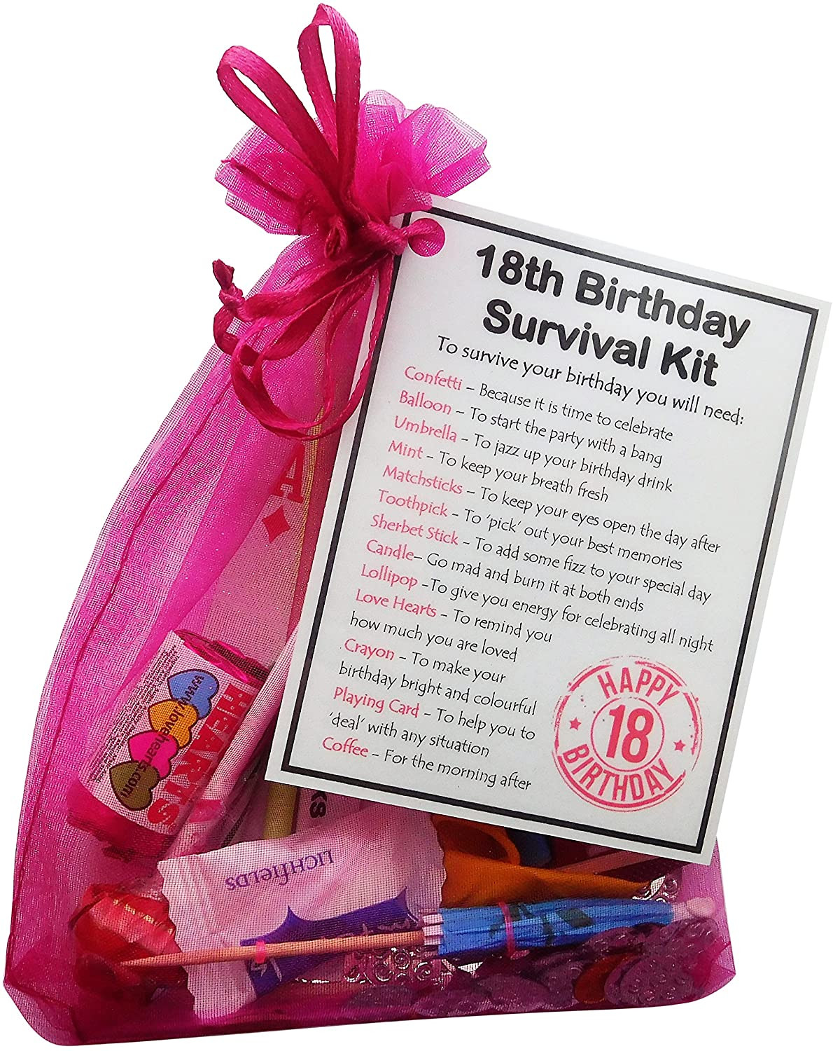 Girlfriend Gift Ideas Amazon
 SMILE GIFTS UK 18th Birthday Gift Unique Survival Kit