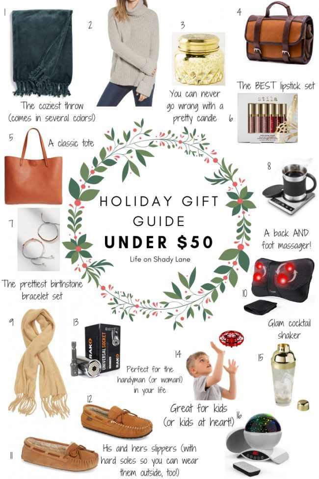 Girlfriend Gift Ideas Under $50
 Holiday t guide Under $50