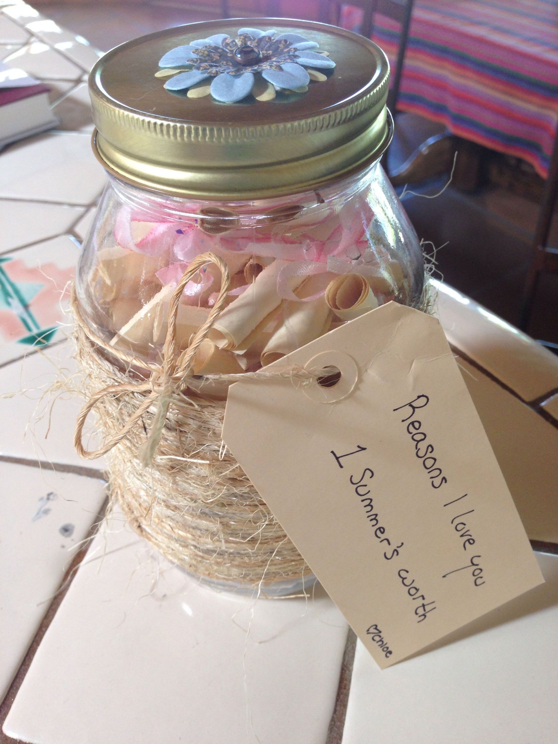 Jar Gift Ideas For Boyfriend
 Present for boyfriend daily reasons you love him for long