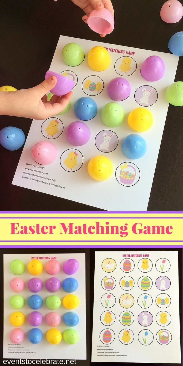 Kids Easter Party Game Ideas
 Easter Matching Game