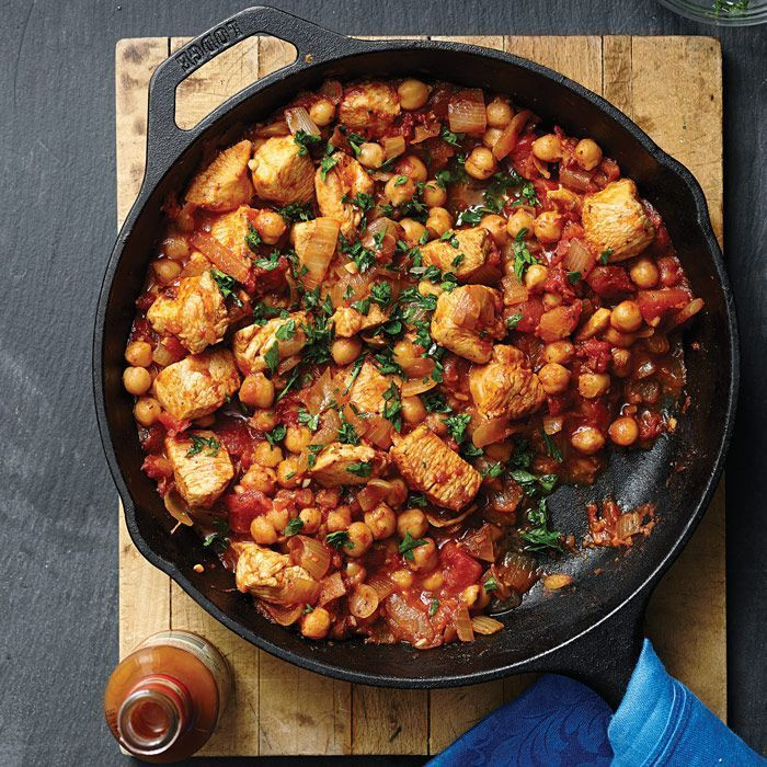 Middle Eastern Chicken Stew
 This quick Middle Eastern Chicken & Chickpea Stew s
