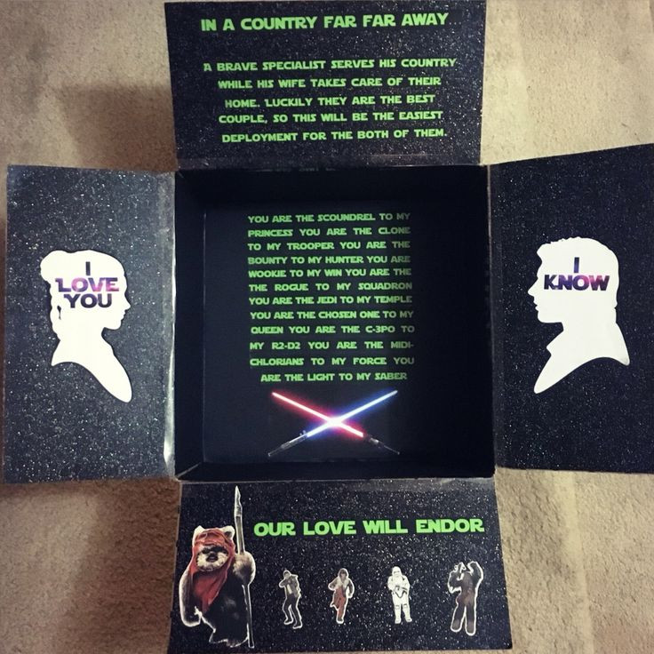 Star Wars Gift Ideas For Boyfriend
 Star Wars Deployment Care Package I made for my husband