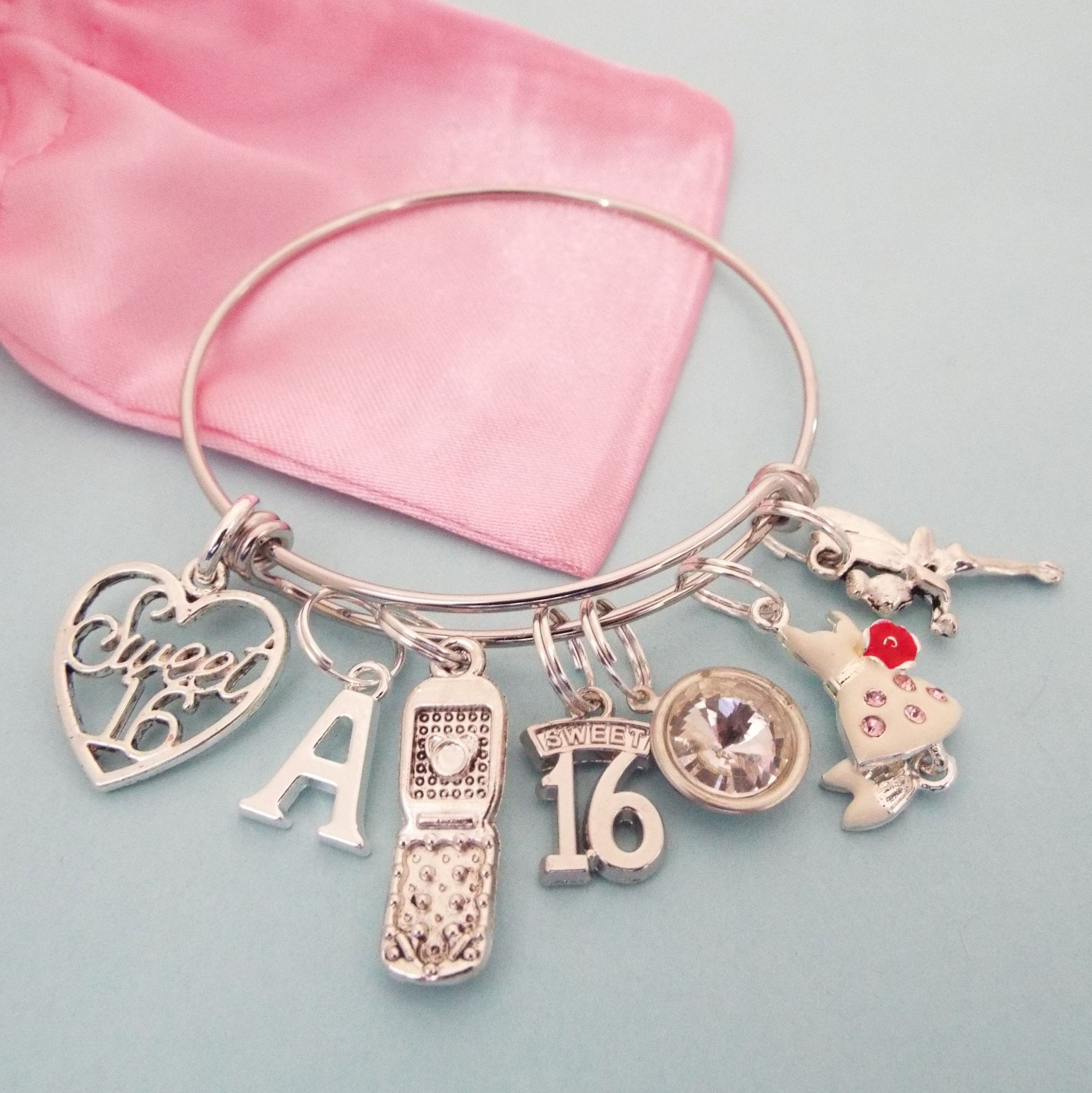 Sweet 16 Gift Ideas For Girls
 Sweet 16 Charm Bracelet 16th Birthday Gift Girl