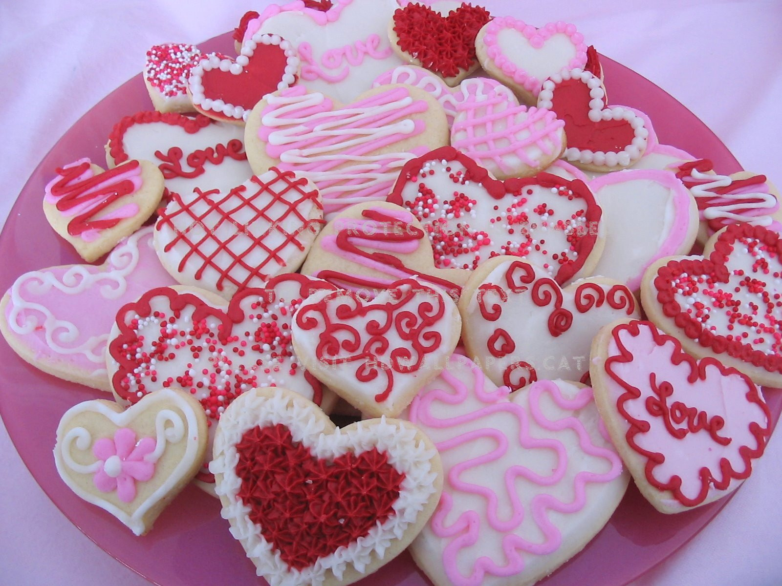 Valentine Cut Out Cookies
 Valentine s Cut Out Cookies Pink Red Day 3d aLuX