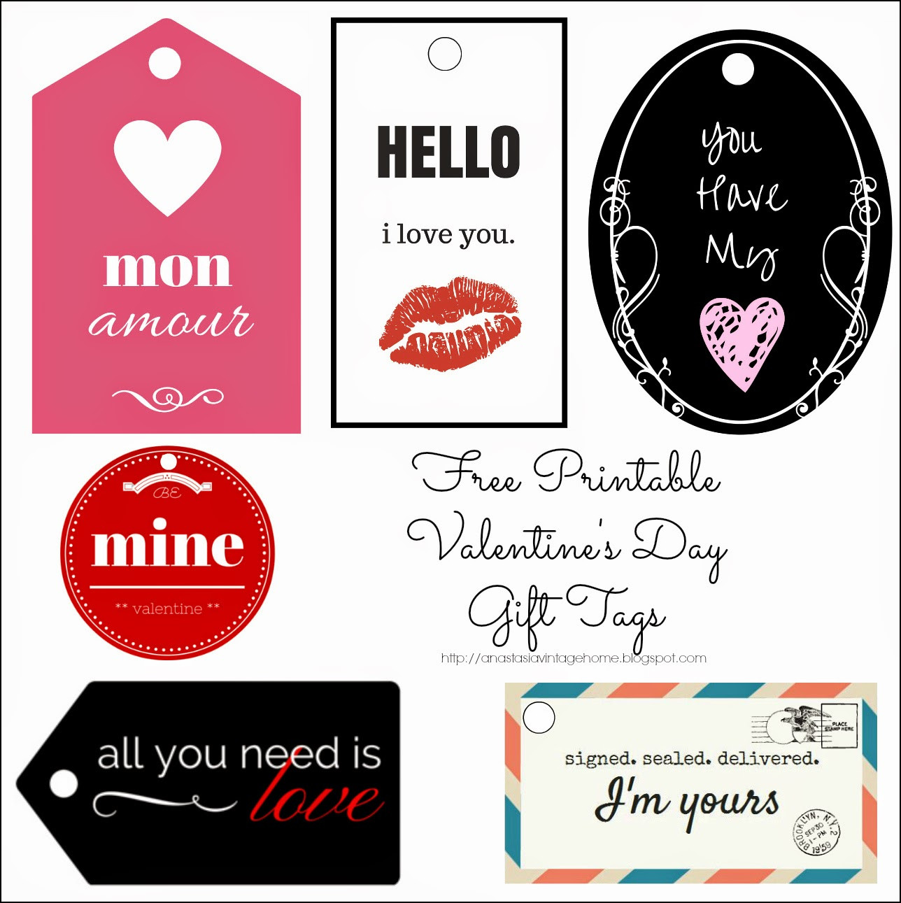 Valentine Gift Tag Ideas
 Printable Valentine s Day Gift Tags Valentine s Day Blog