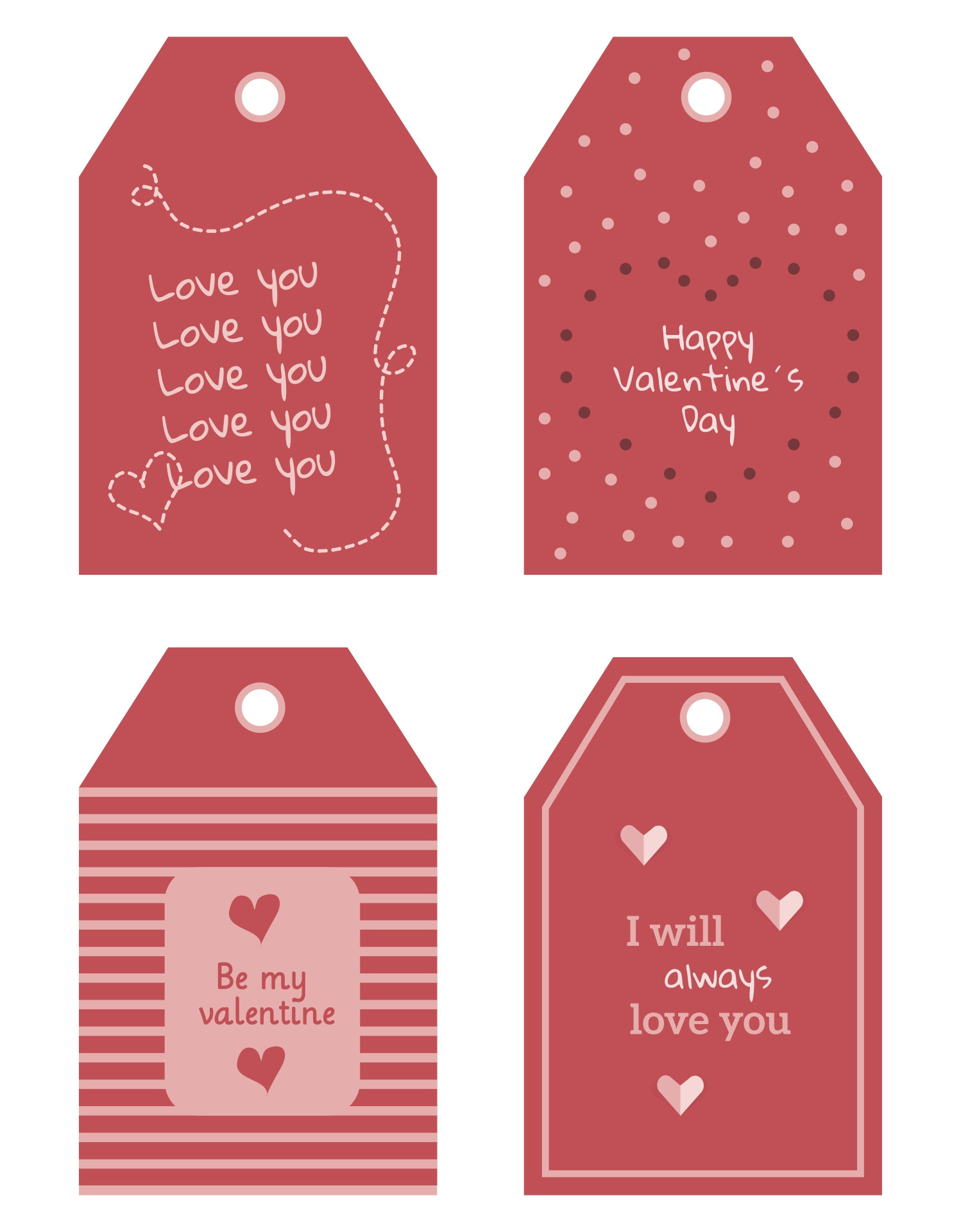 Valentine Gift Tag Ideas
 6 Best of Happy Valentine Printable Gift Tags