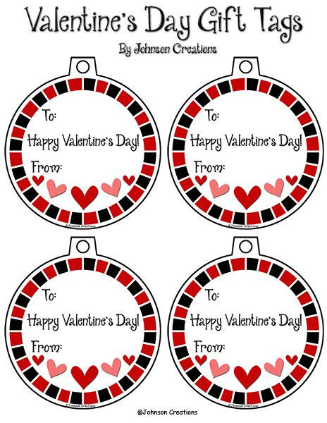 Valentine Gift Tag Ideas
 Johnson Creations Valentine s Day Gift Tags FREE