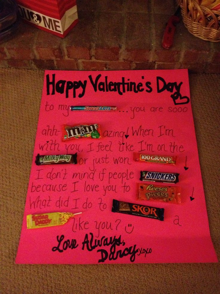 Valentines Day Cards With Candy
 Valentine s Day candy poster for my love