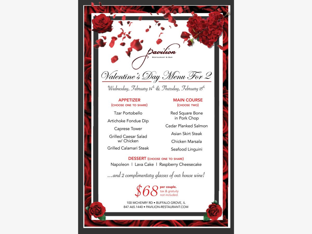 Valentines Day Dinner Specials
 Valentine s Day Dinner Special For Two