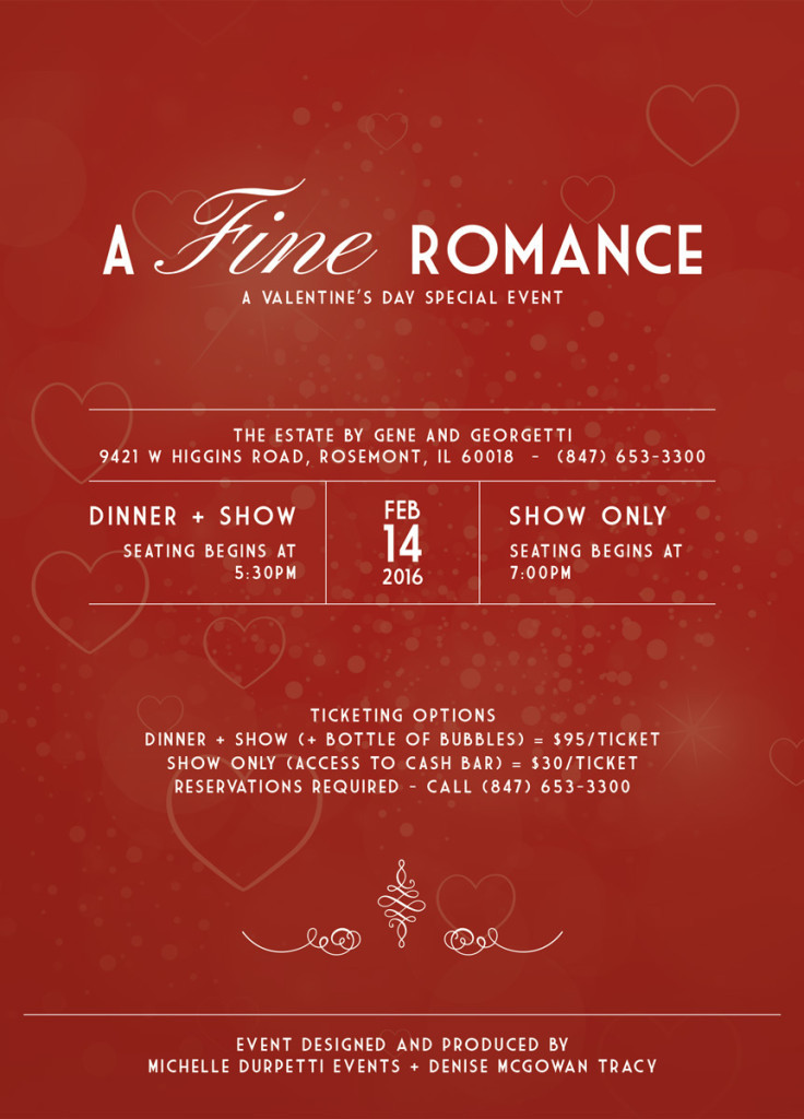 Valentines Day Dinner Specials
 A Fine Romance A Valentine s Day Special Event