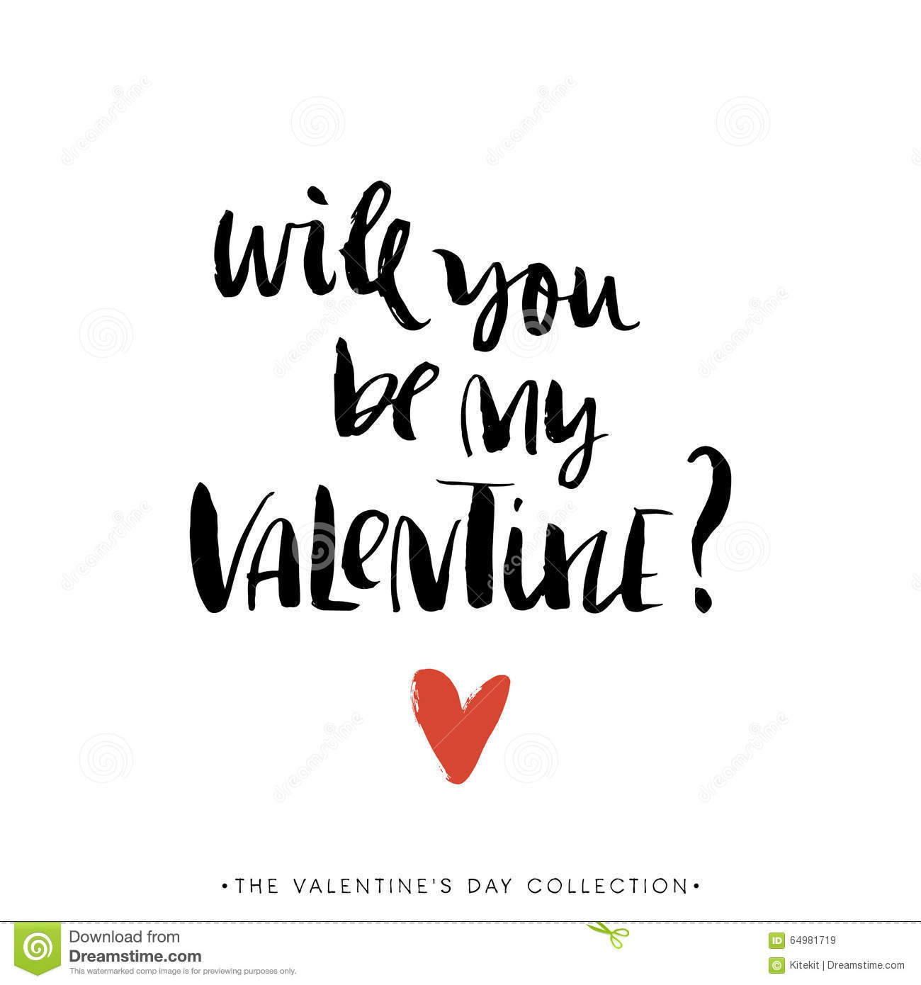 Will You Be My Valentine Gift Ideas
 Will You Be My Valentine Valentines Day Calligraphic Card
