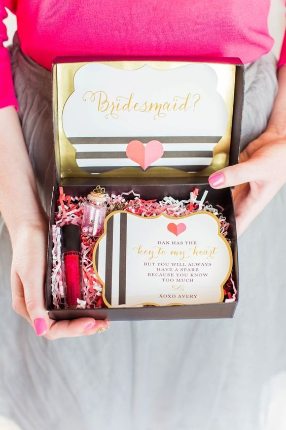 Will You Be My Valentine Gift Ideas
 15 Delightful "Will You Be My Bridesmaid’ Ideas Deer