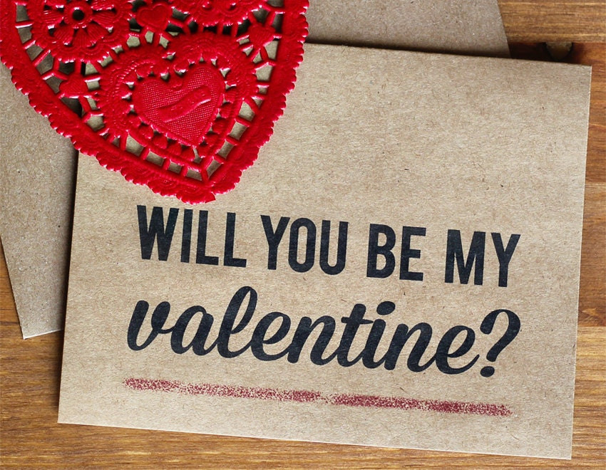 Will You Be My Valentine Gift Ideas
 Valentine Card Will You Be My Valentine Eco Friendly